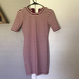 Red and White Striped Dress Size 2